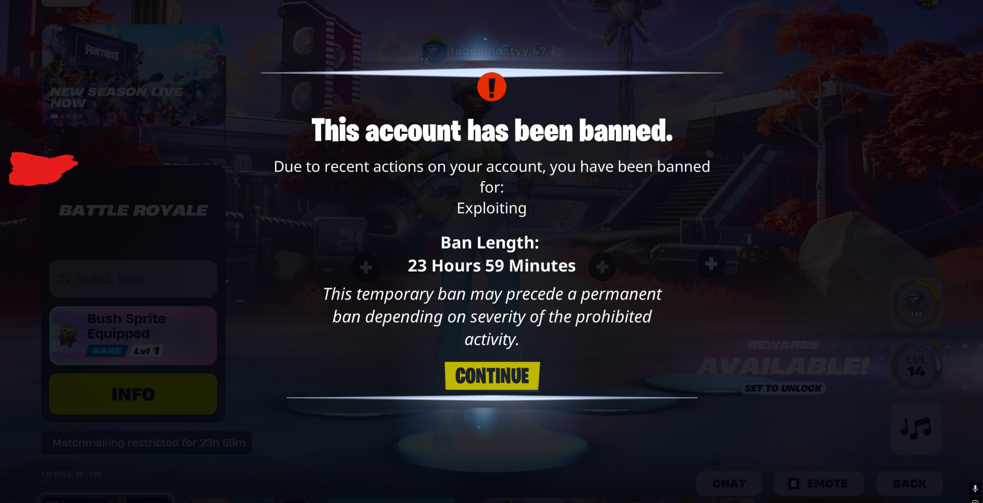 Hardware ID banned error screen